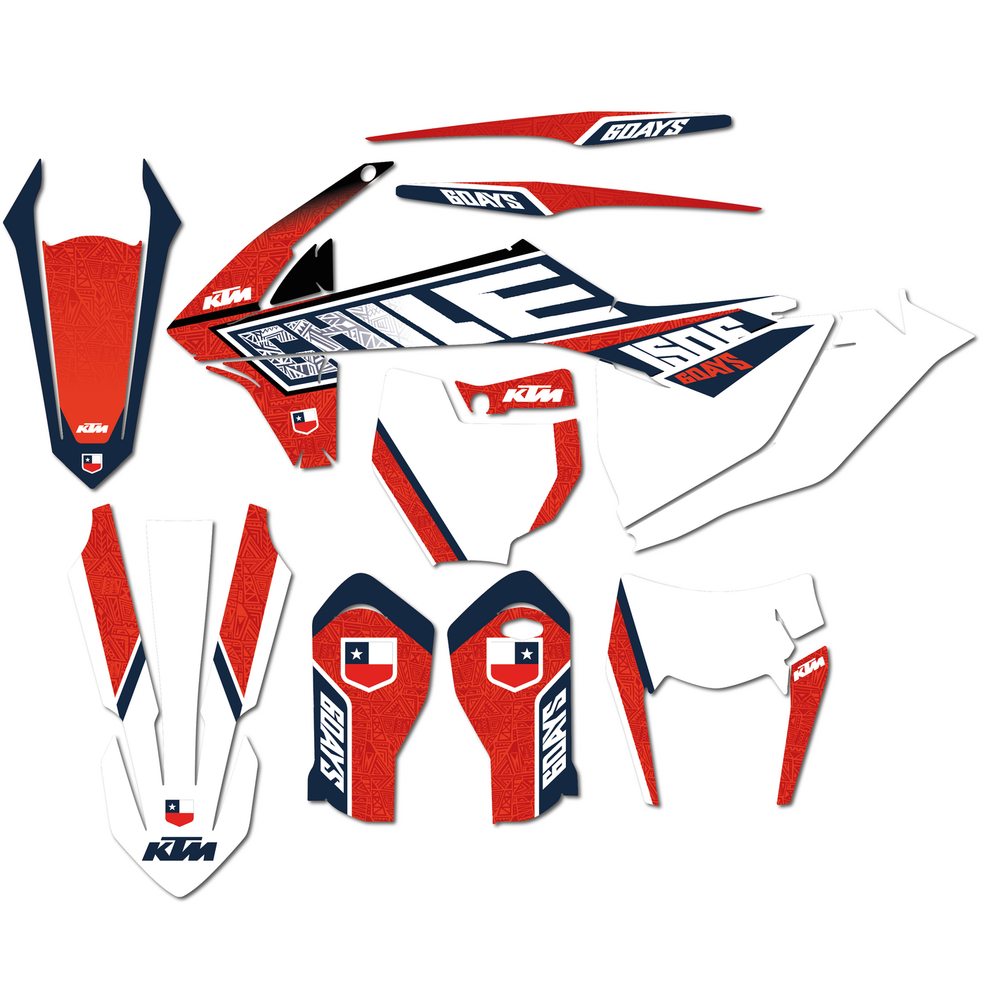 KIT DECO ORIGINE KTM SIXDAYS CHILE
