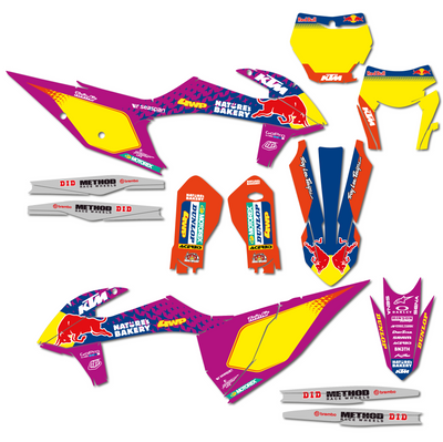 KIT DECO ORIGINE KTM TROY LEE DESIGNS EDITION PURPLE VIOLET
