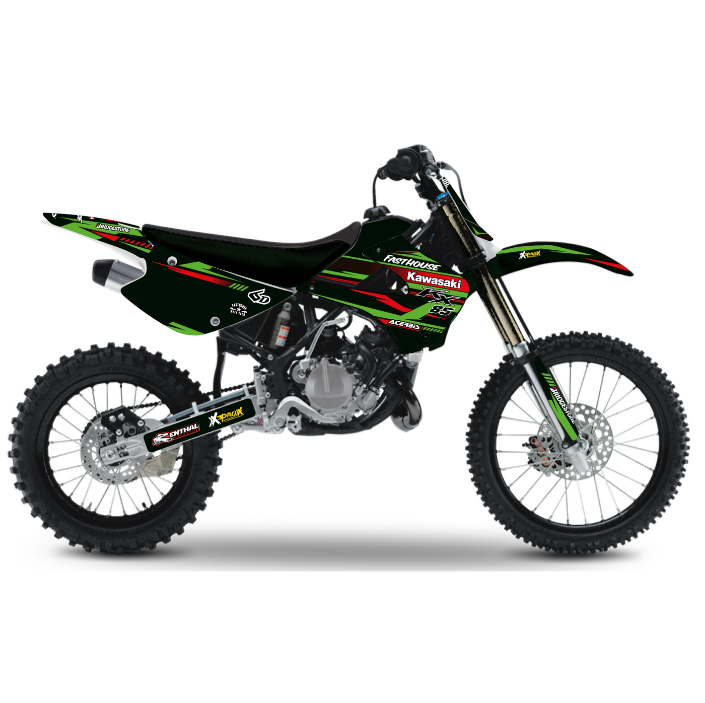 KIT DECO KAWASAKI 2 FASTHOUSE RED
