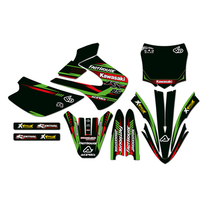 KIT DECO KAWASAKI 2 FASTHOUSE RED
