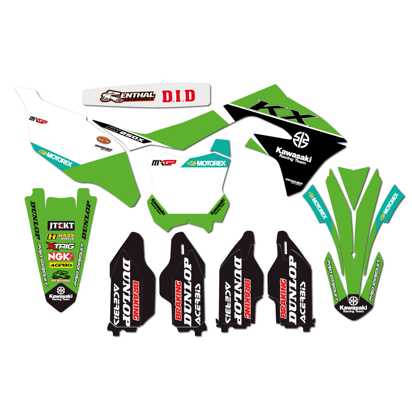 KIT DECO KAWASAKI 4 FEBVRE REPLICA