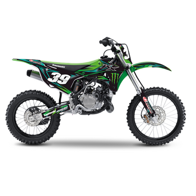 KIT DECO KAWASAKI 6 TURQUOISE VERT