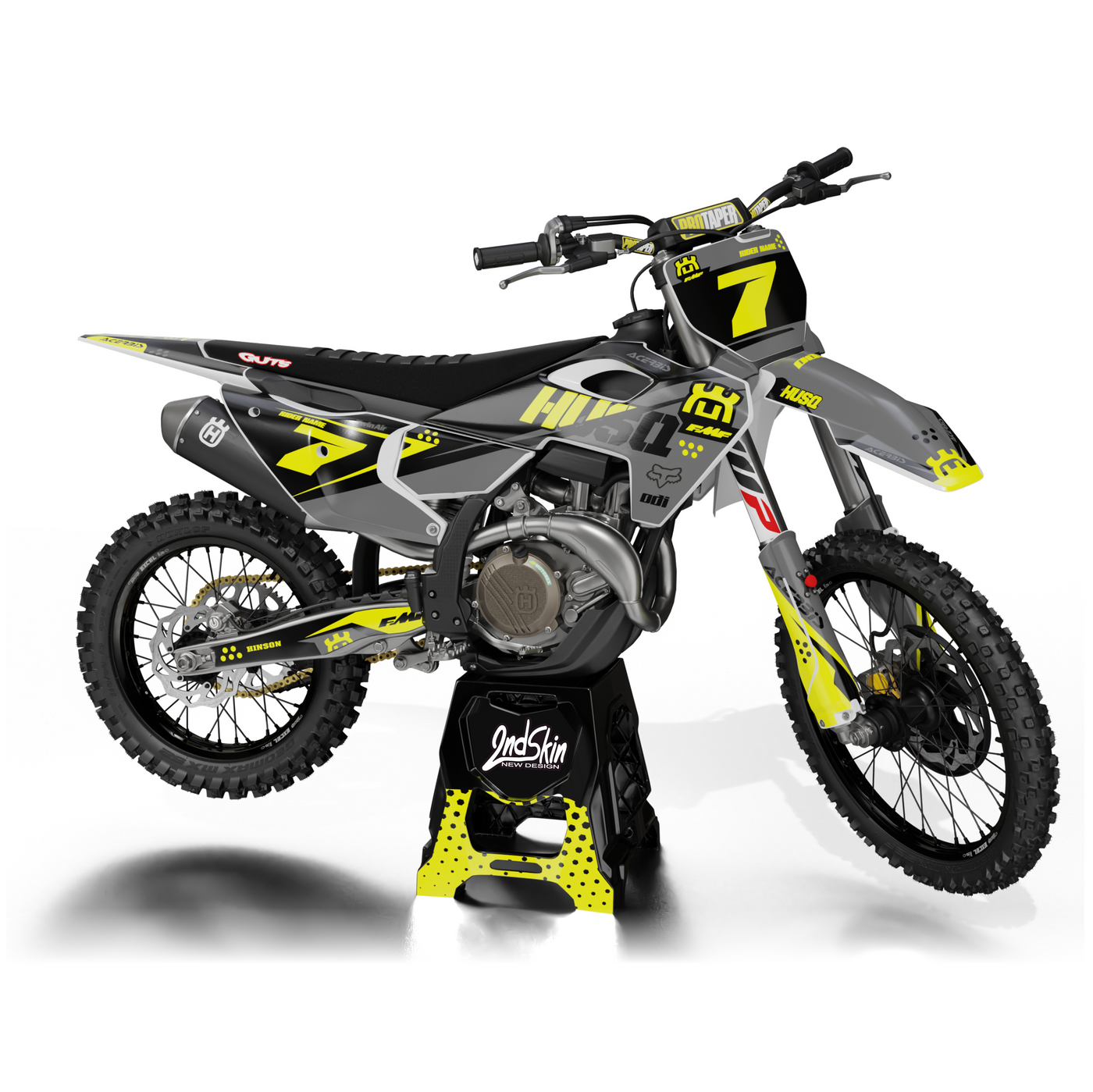 KIT DECO HUSQVARNA 2 GRIS JAUNE