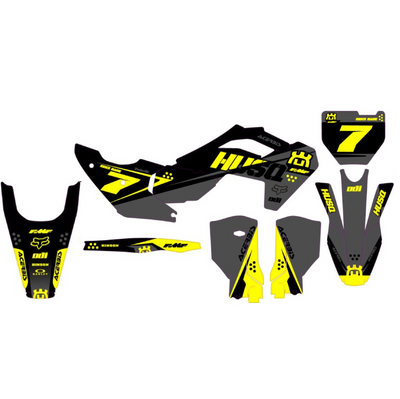 KIT DECO HUSQVARNA 2 GRIS JAUNE
