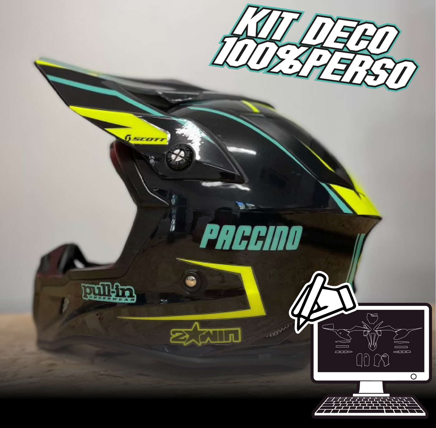 KIT DECO 100% PERSO CASQUE