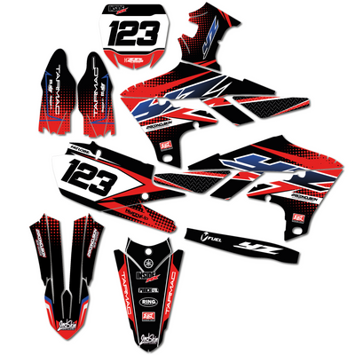 KIT DECO YAMAHA 21 RED BLUE 123