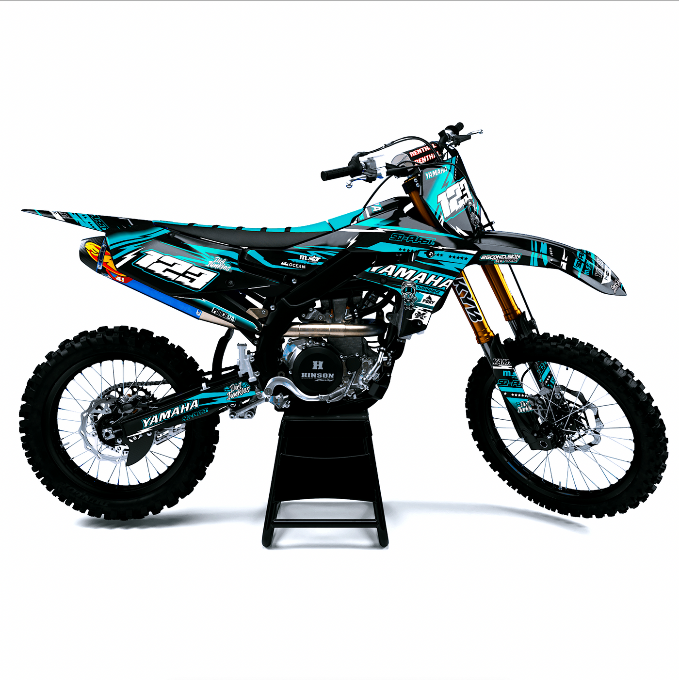 KIT DECO YAMAHA 22 TURQUOISE 123