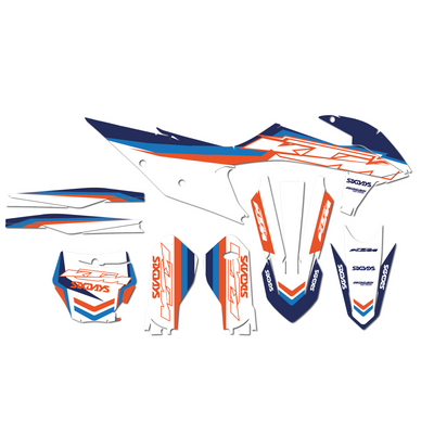 KIT DECO KTM 22 BLANC BLEU