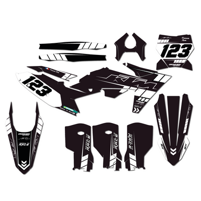 KIT DECO KTM 25 NOIR BLANC