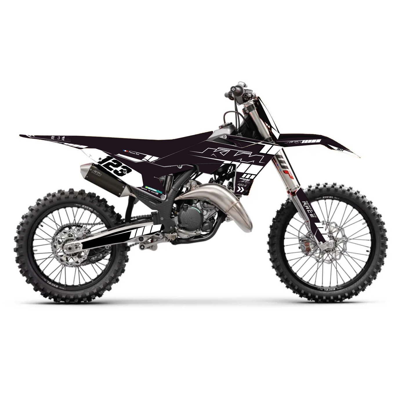 KIT DECO KTM 25 NOIR BLANC