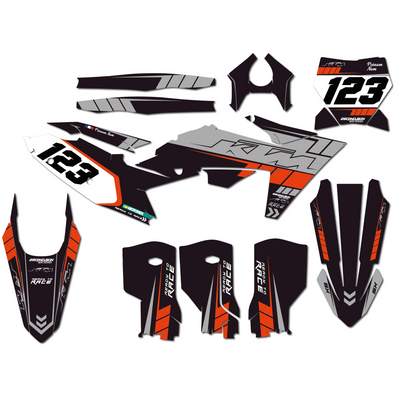 KIT DECO KTM 28 GRIS ORANGE