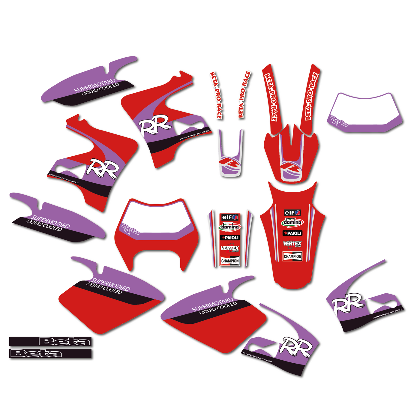 KIT DECO BETA 50 ORIGINE RK6 ROUGE