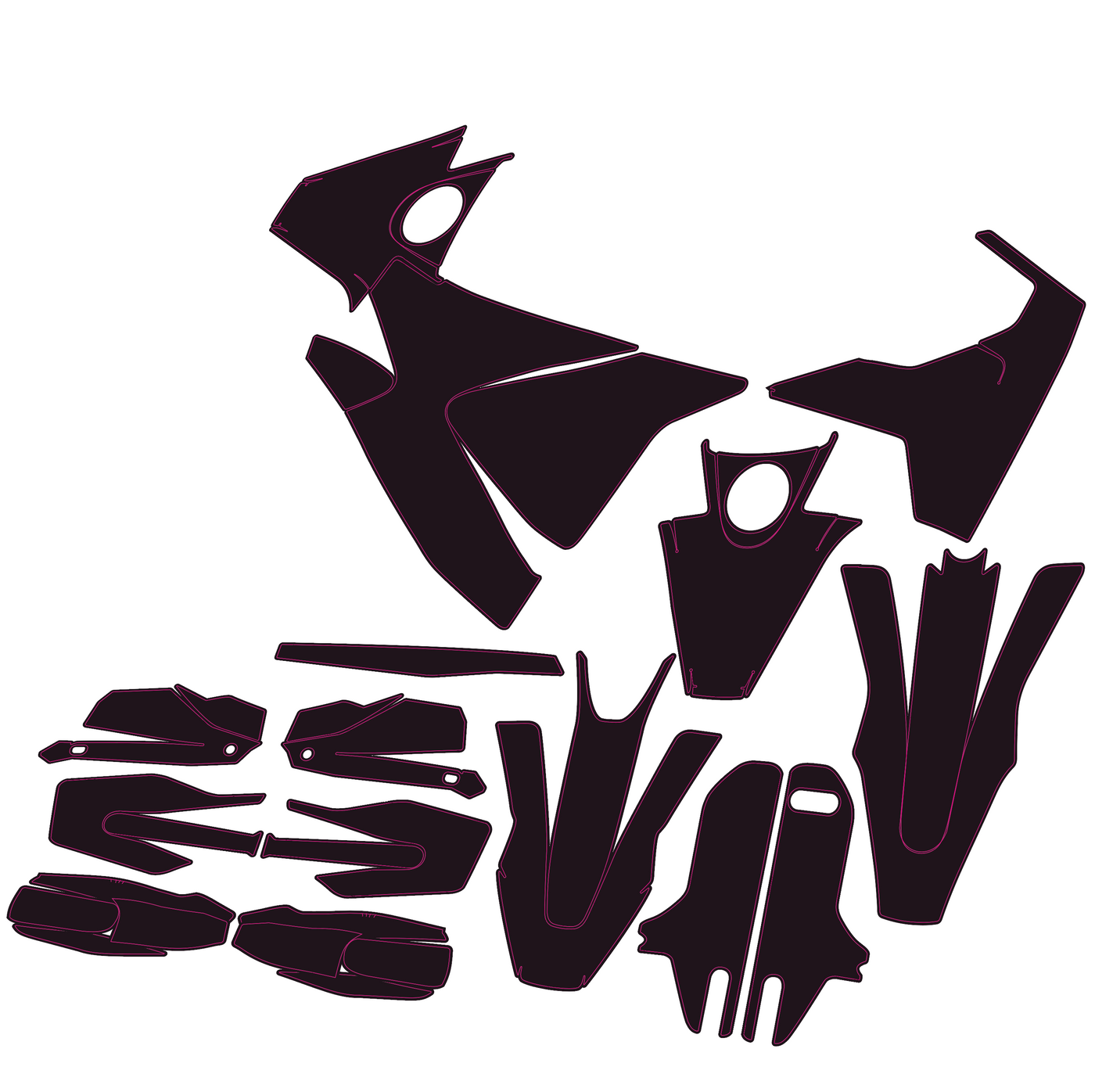Template / Gabarit Husqvarna 701 SUPERMOTO 2016-2024