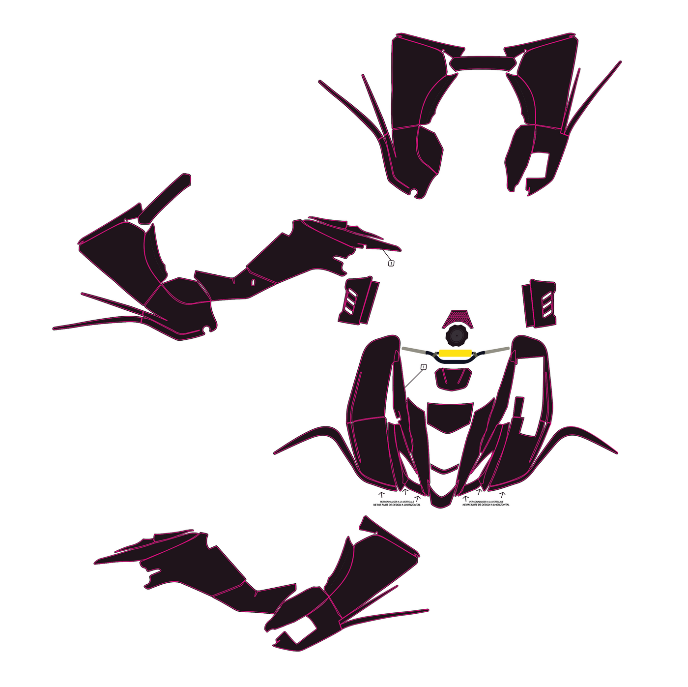 Template / Gabarit Suzuki 400 Ltz 2003 à 2008