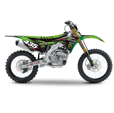 KIT DECO KAWASAKI 20 BUD MONSTER VERT NOIR ROUGE