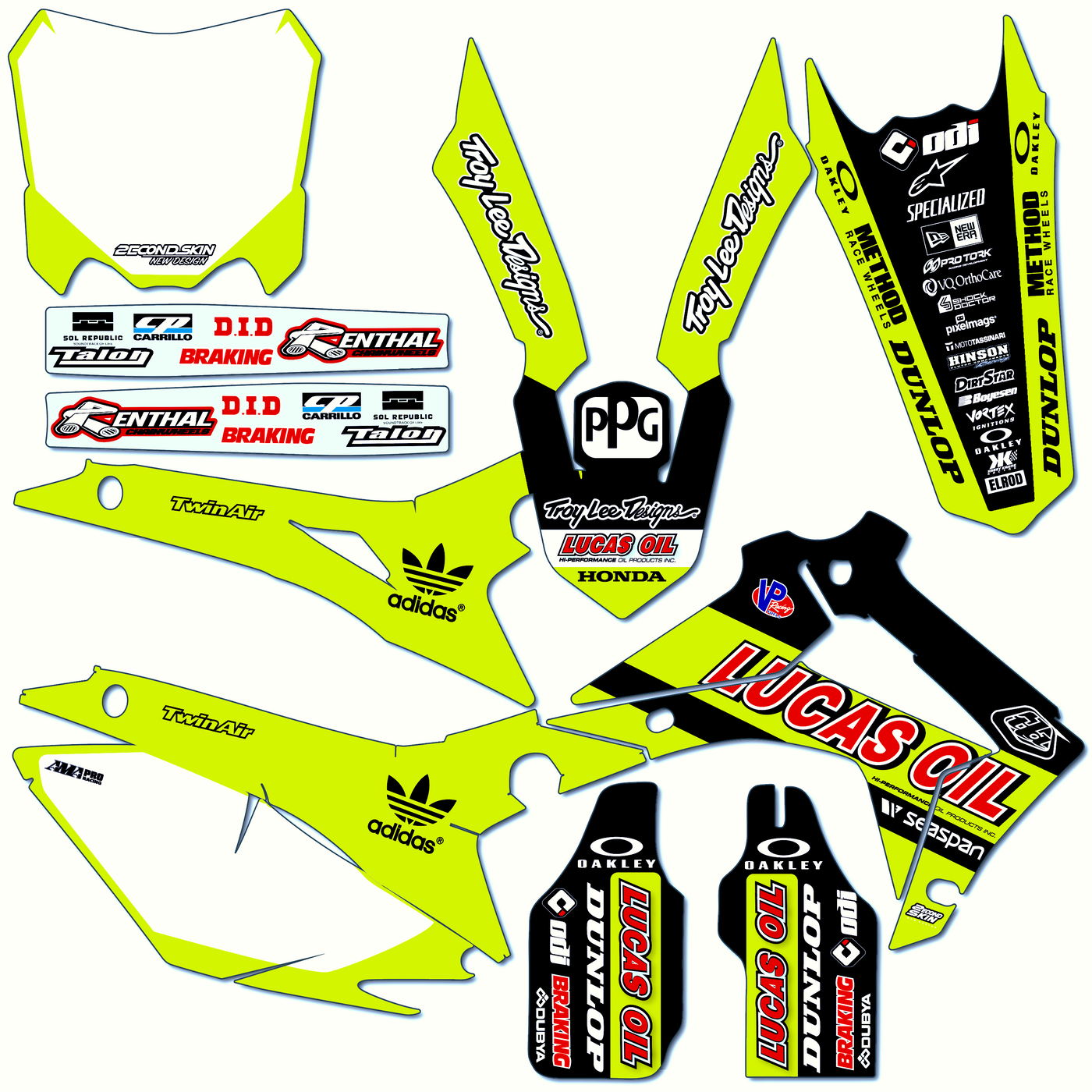 KIT DECO HONDA 11 LUCAS OIL FLUO