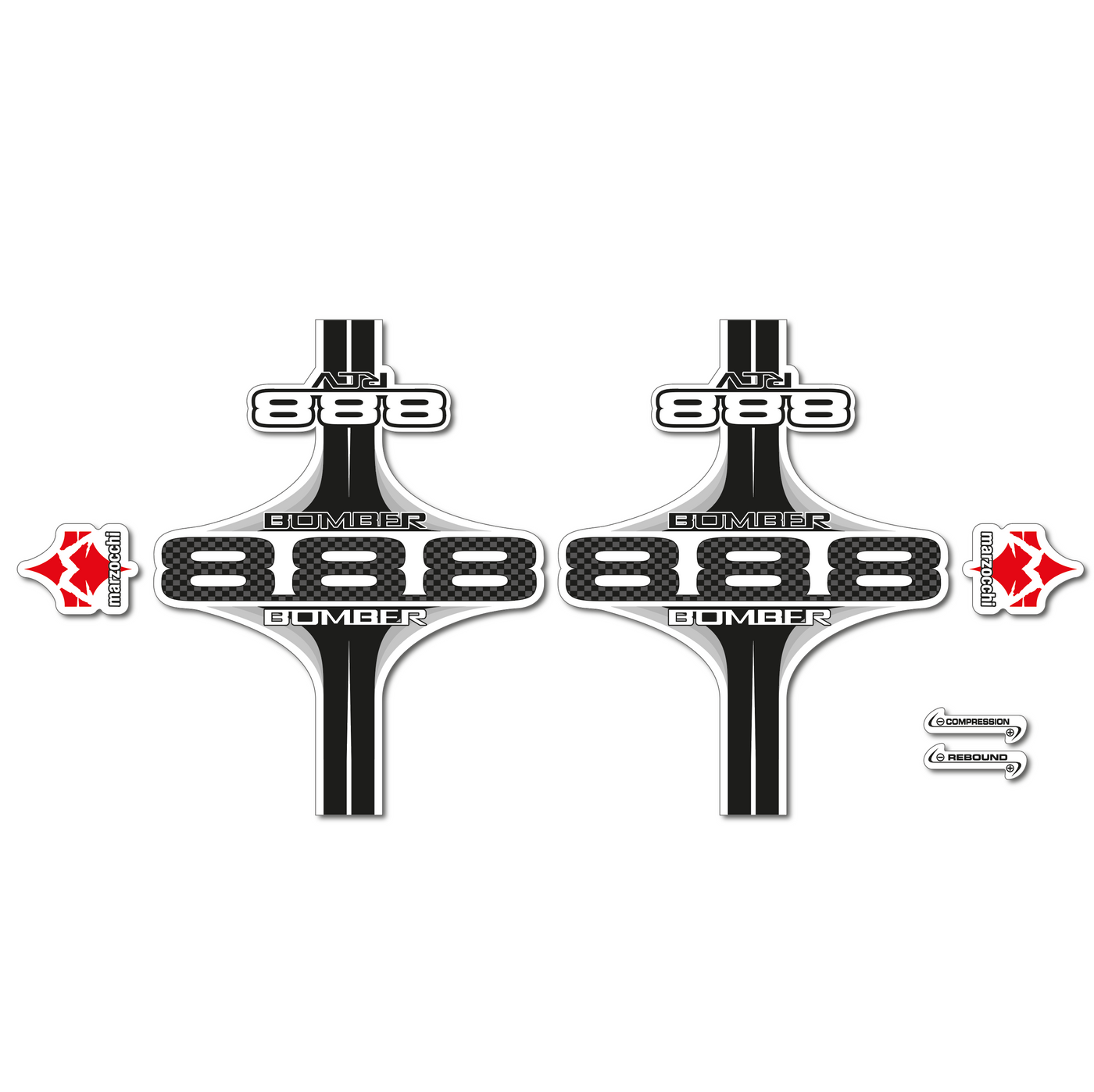 AUTOCOLLANT FOURCHE MARZOCCHI BOMBER 888 RCV