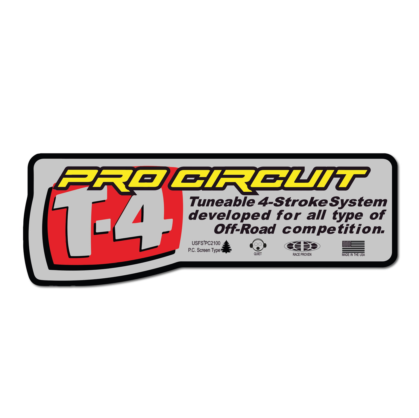 AUTOCOLLANT DE SILENCIEUX PRO CIRCUIT T-4