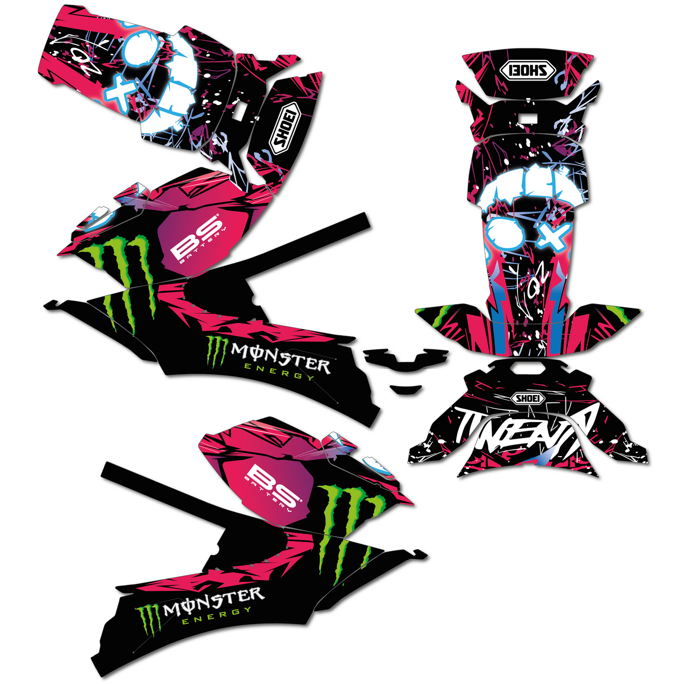 KIT DECO CASQUE 3 QUARTARARO VIOLET ROSE